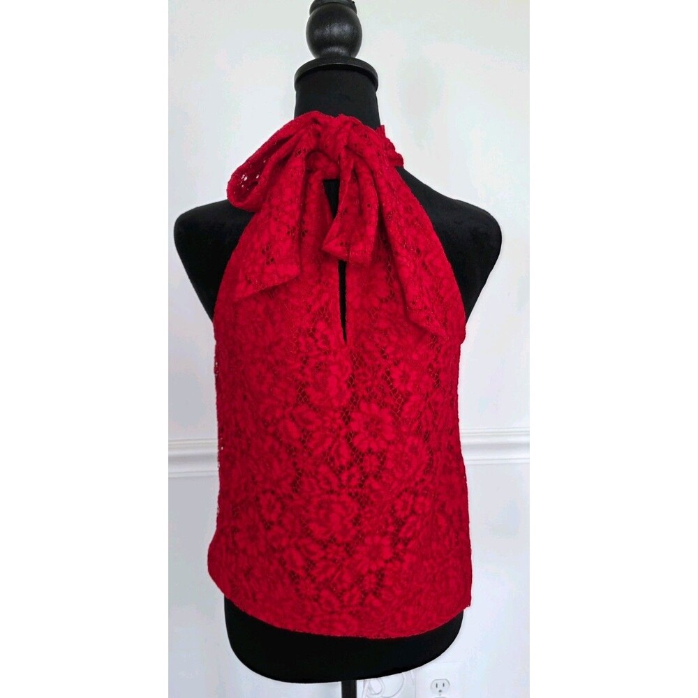 J. Crew Women's Sleeveless Red Lace Top Size XS